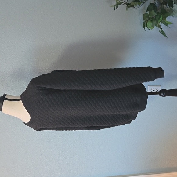 CNQR Knitwear Mens Quilted Sweatshirt In Black sz Large Streetwear Sportwear - Picture 4 of 13